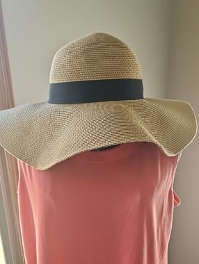 Furtalk Straworld Wide Brim Hat With Black Ribbon